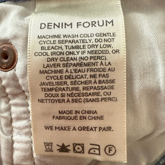 Denim Forum Arlo High Rise Straight Jeans in Light Blue - Picture 6 of 7